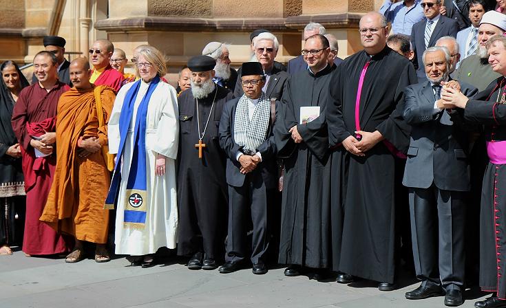 Faith leaders gathered for an interfaith service at St Mary's